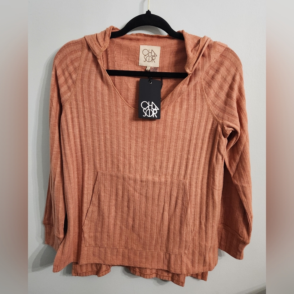 NWT Women's CHASER  Hooded Pullover Burnt Orange Size Small